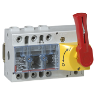 Выключатель-разъединитель Vistop - 100 A - 3П - рукоятка спереди - красная рукоятка / желтая панель | код 022320 |  Legrand